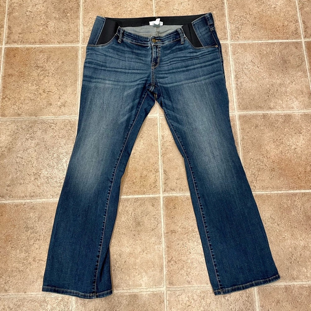 Isabel High-Rise Inset Panel Bootcut Maternity Jeans